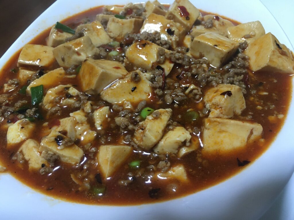 出来上がった四川麻婆豆腐