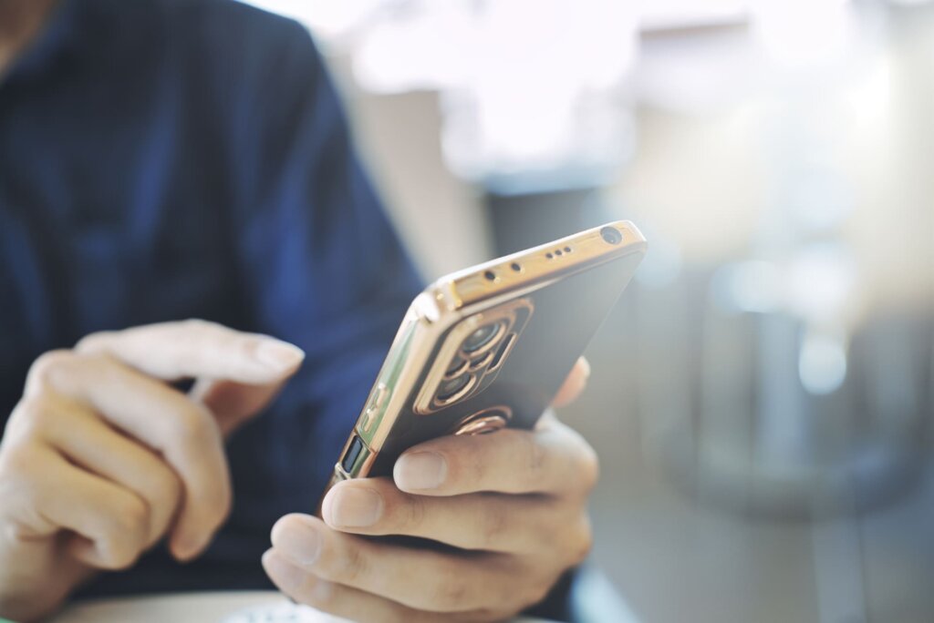 Wechatでビデオ通話をする様子